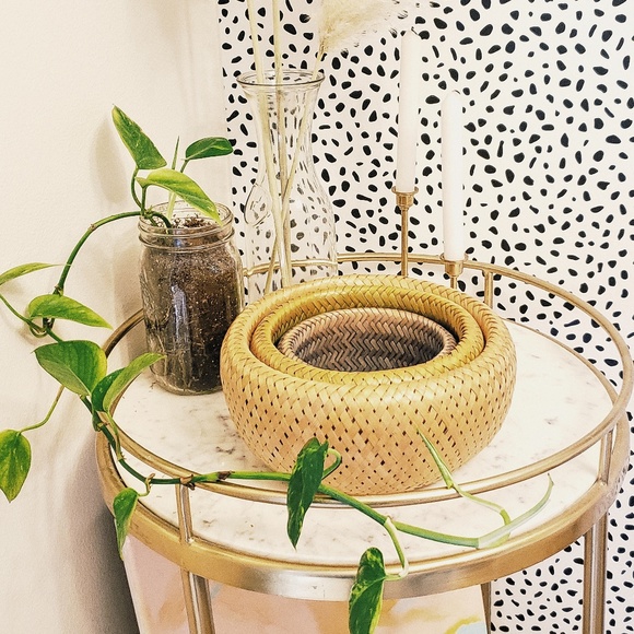 Bambu Other - Bambu Set of 3 Double Wall Woven Nesting Basket
